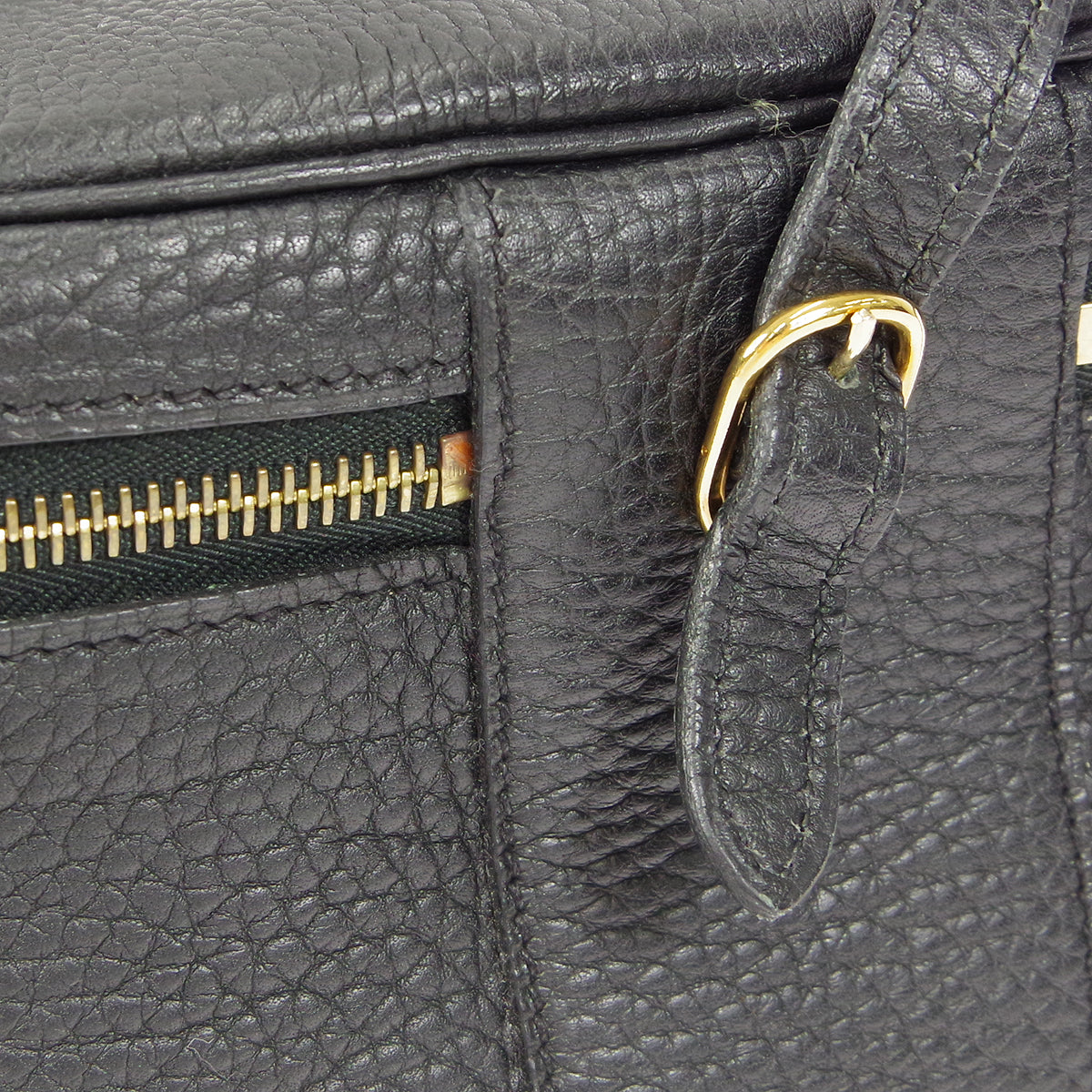 HERMES INTER CITY Vanity Handbag Black Fjord