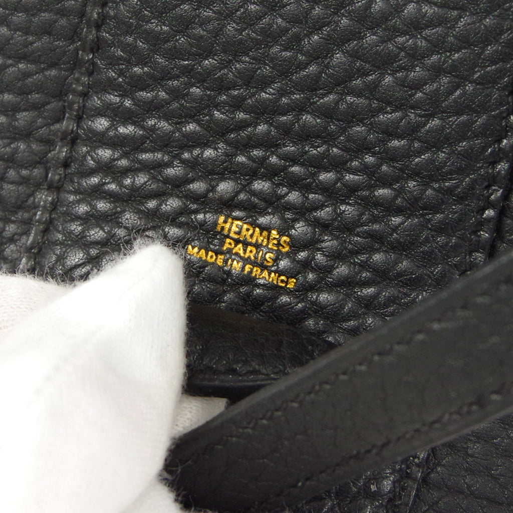 HERMES INTER CITY Vanity Handbag Black Fjord