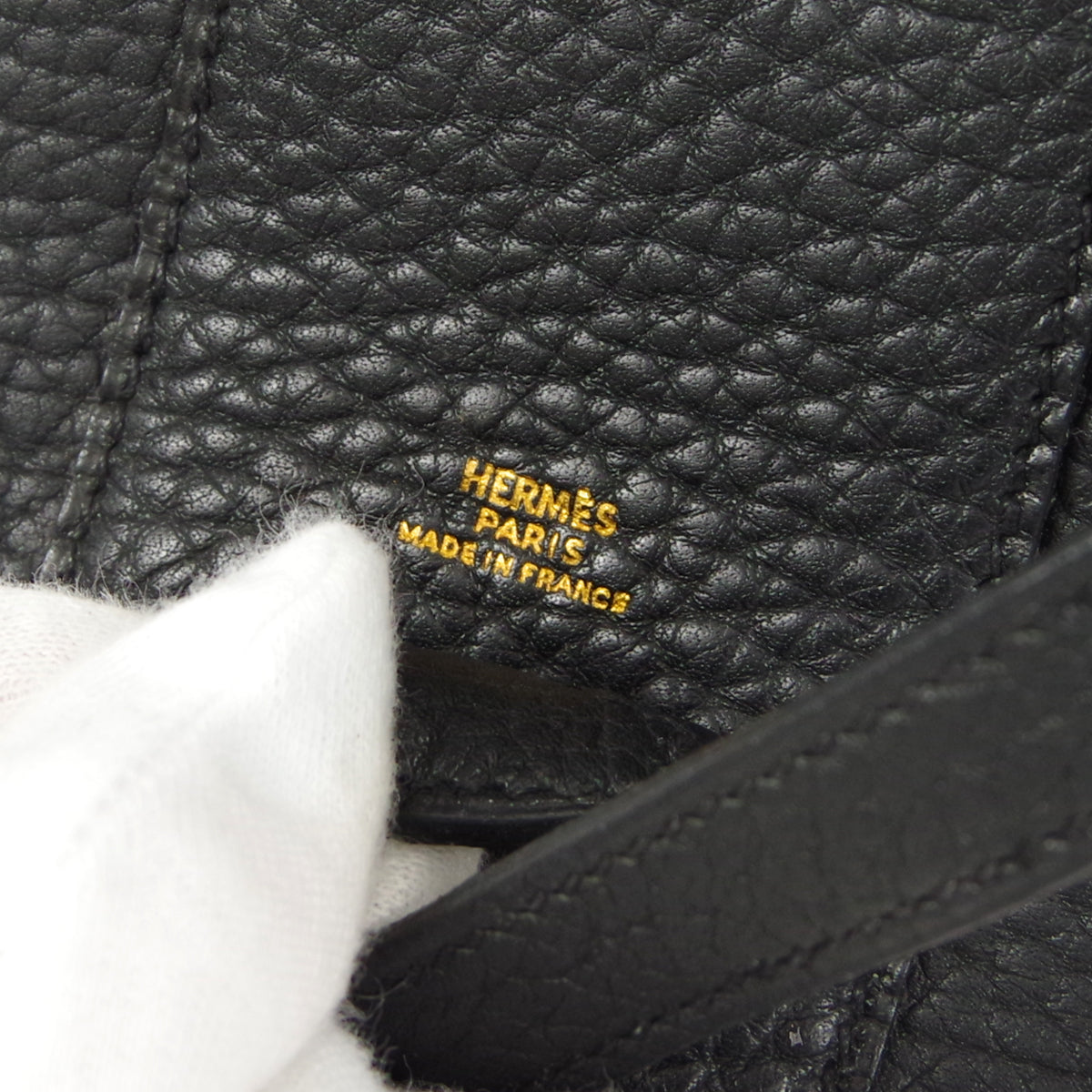 HERMES INTER CITY Vanity Handbag Black Fjord