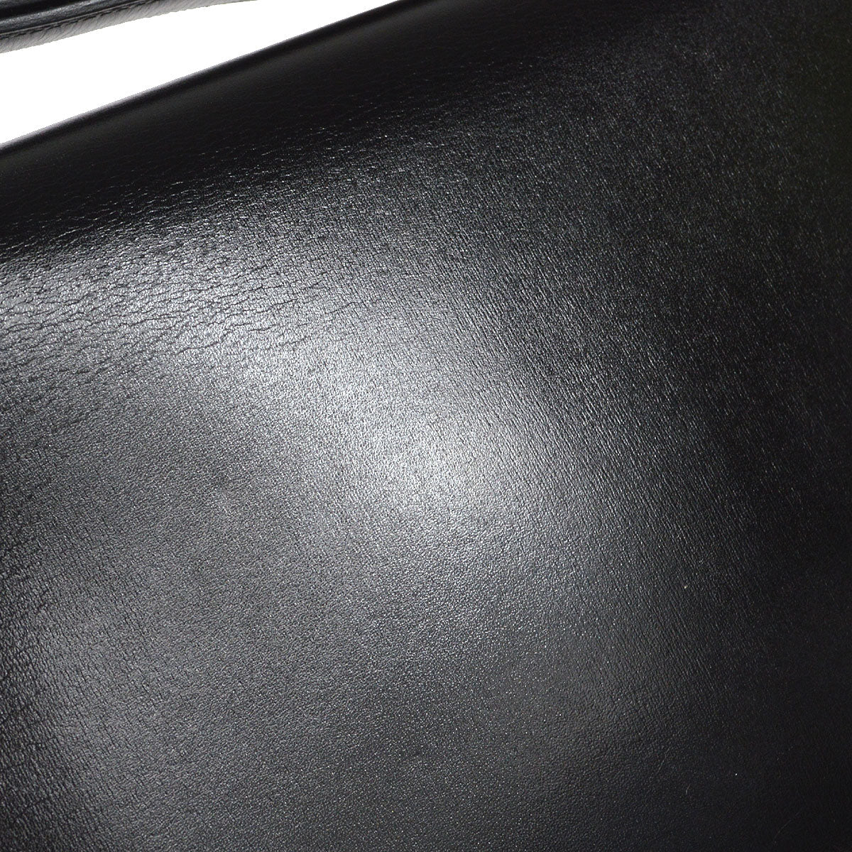 HERMES 1990 FONSBELL Shoulder Bag Black Box Calf