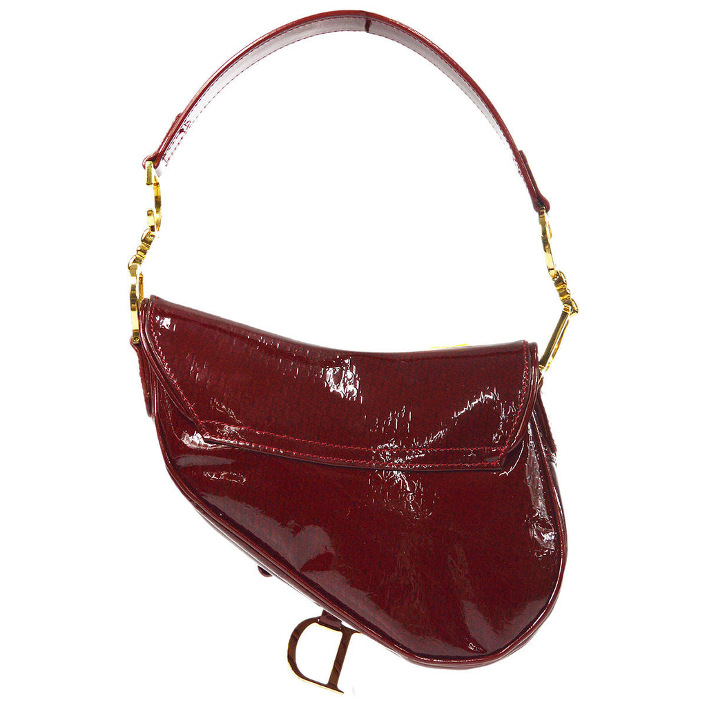Christian Dior 2000 Trotter Saddle Handbag Bordeaux