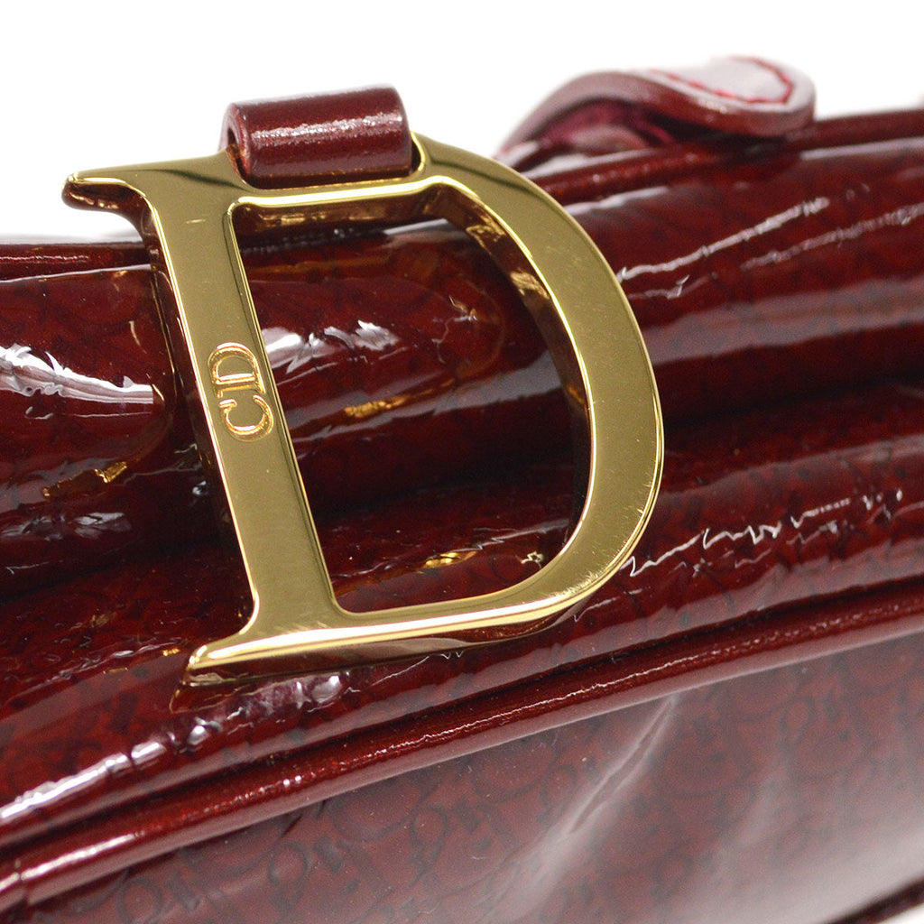 Christian Dior 2000 Trotter Saddle Handbag Bordeaux