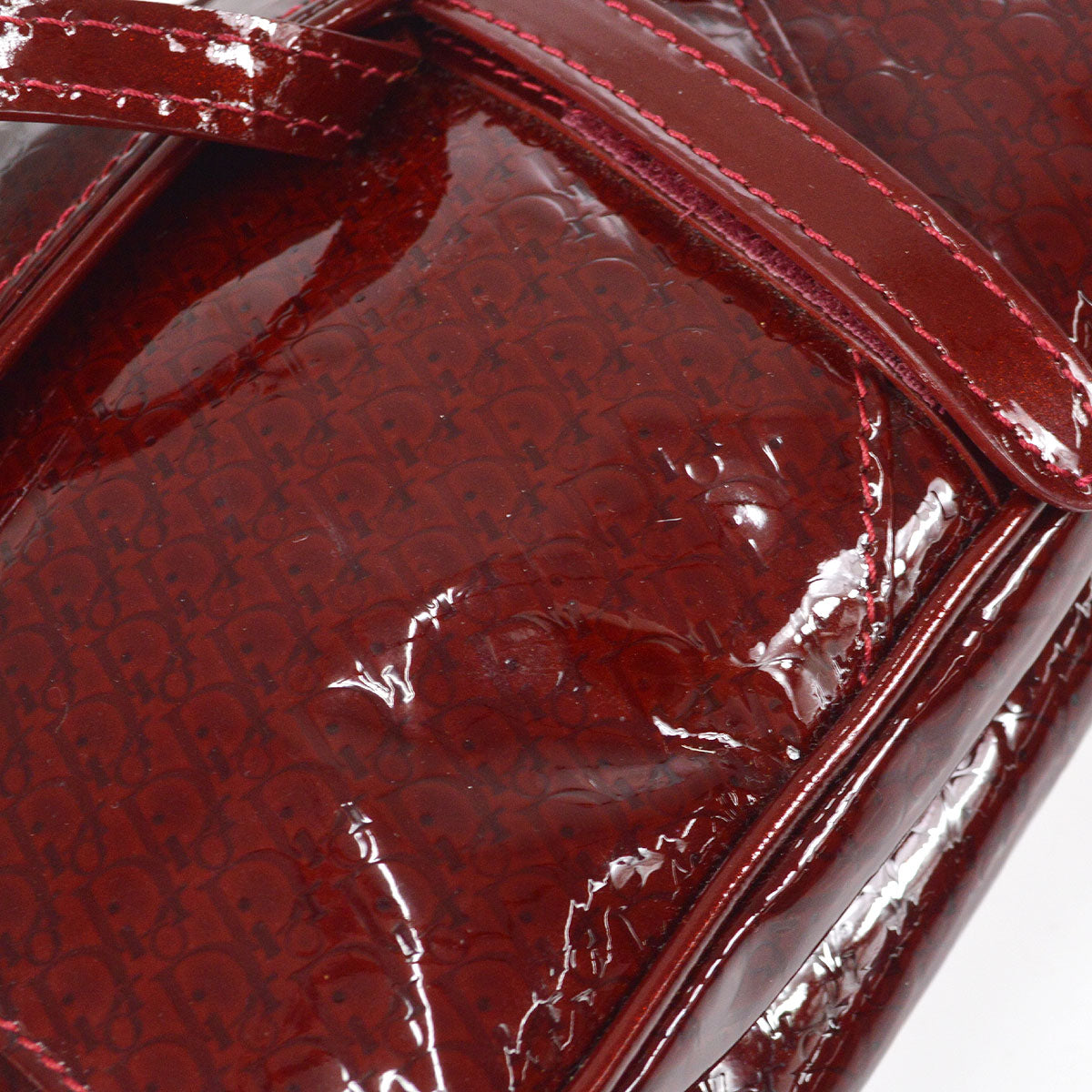 Christian Dior 2000 Trotter Saddle Handbag Bordeaux