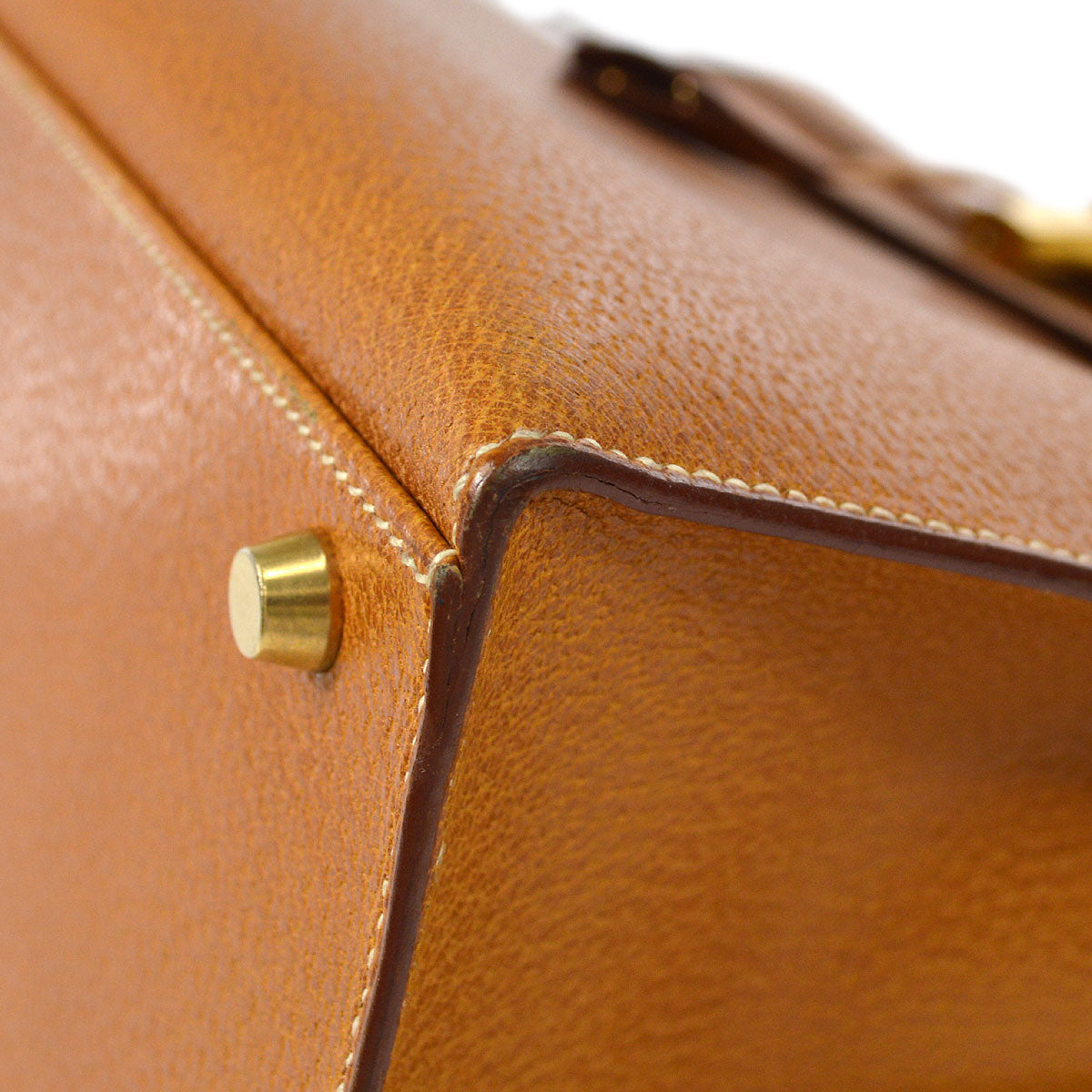 HERMES KELLY 40 SELLIER Handbag Natural Pigskin