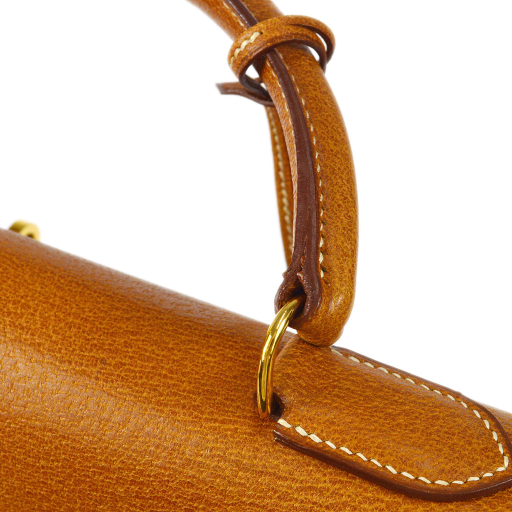 HERMES KELLY 40 SELLIER Handbag Natural Pigskin