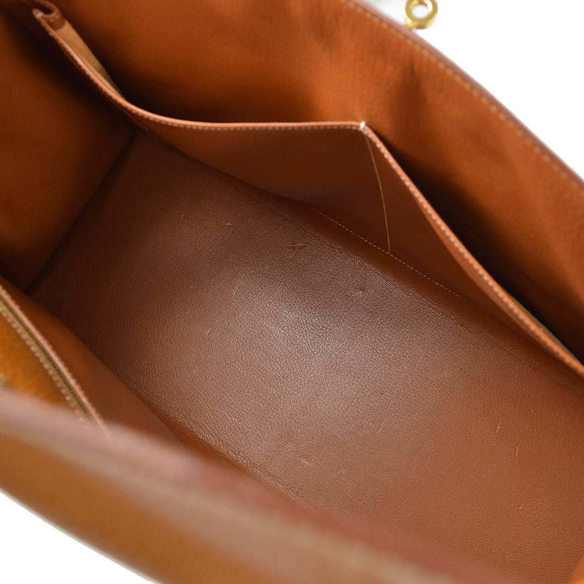 HERMES KELLY 40 SELLIER Handbag Natural Pigskin