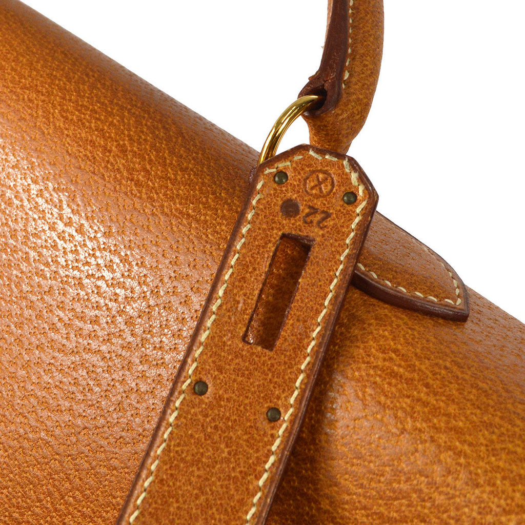 HERMES KELLY 40 SELLIER Handbag Natural Pigskin