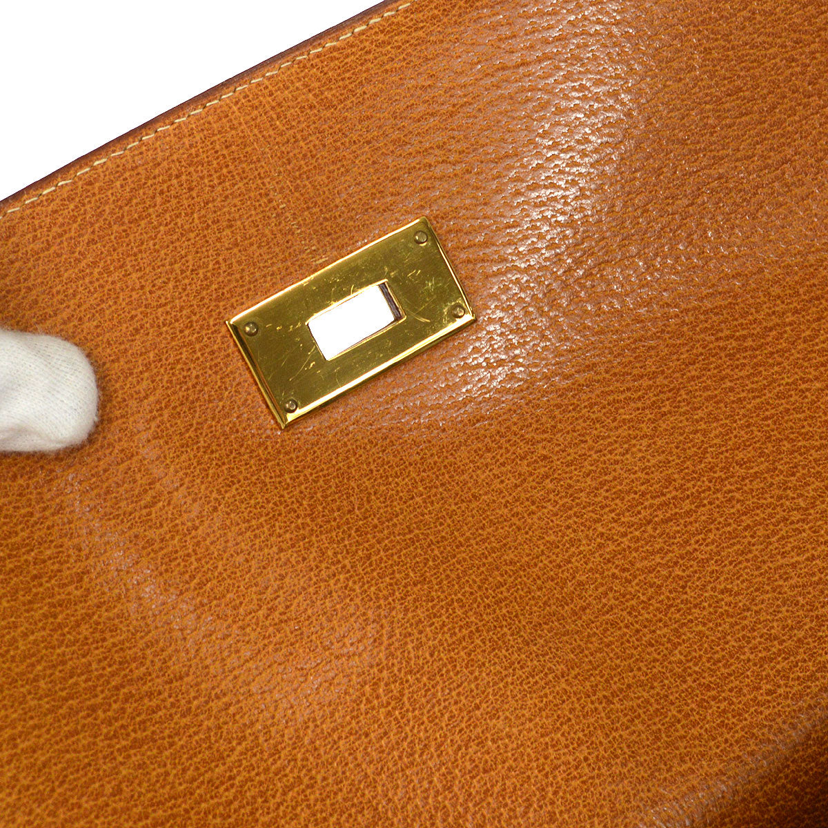 HERMES KELLY 40 SELLIER Handbag Natural Pigskin