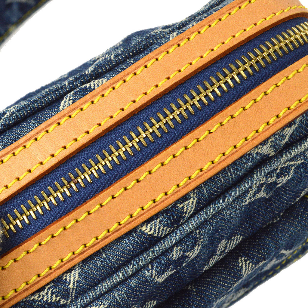 LOUIS VUITTON BUM BAG WAIST POUCH INDIGO MONOGRAM DENIM M95347