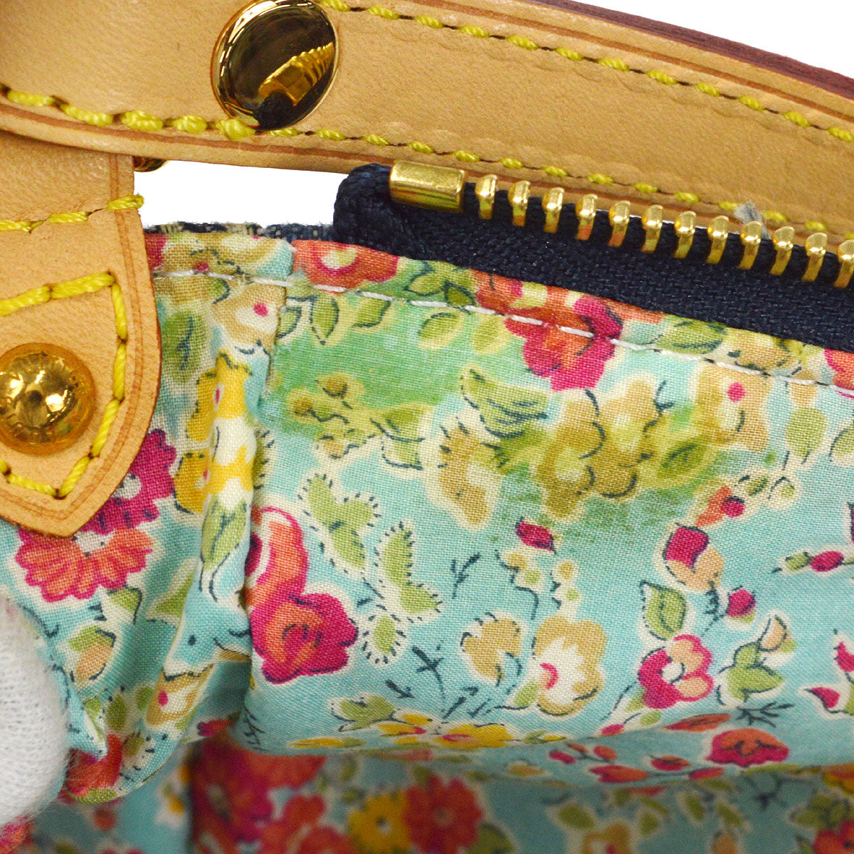 LOUIS VUITTON POUCHY HANDBAG MONOGRAM DENIM PATCHWORK M95382