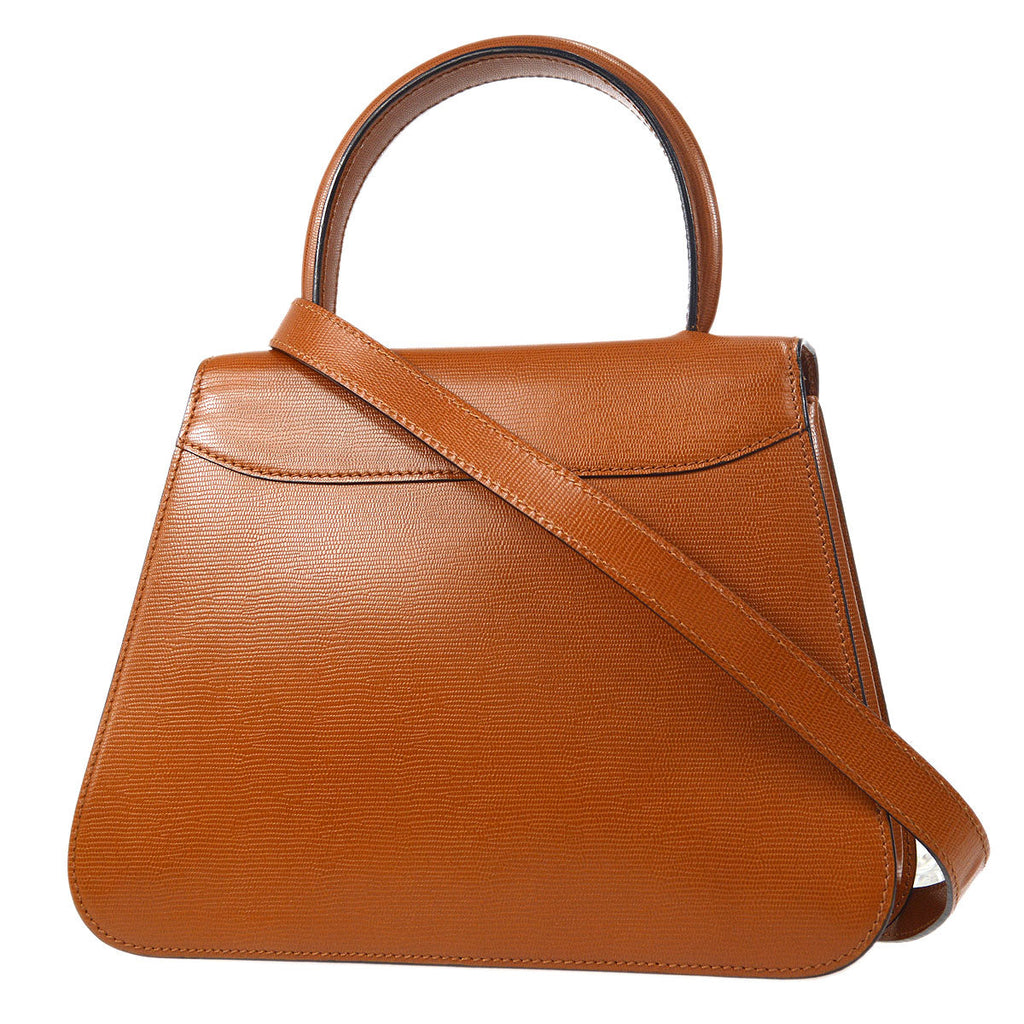 CELINE 2way Shoulder Handbag Brown