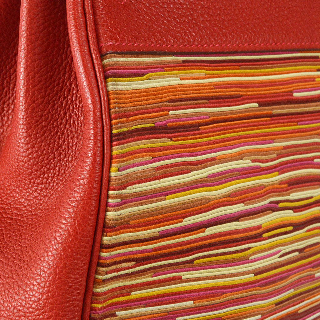 HERMES KELLY 32 2003 RETOURNE 2way Shoulder Handbag Vibrato Togo Red