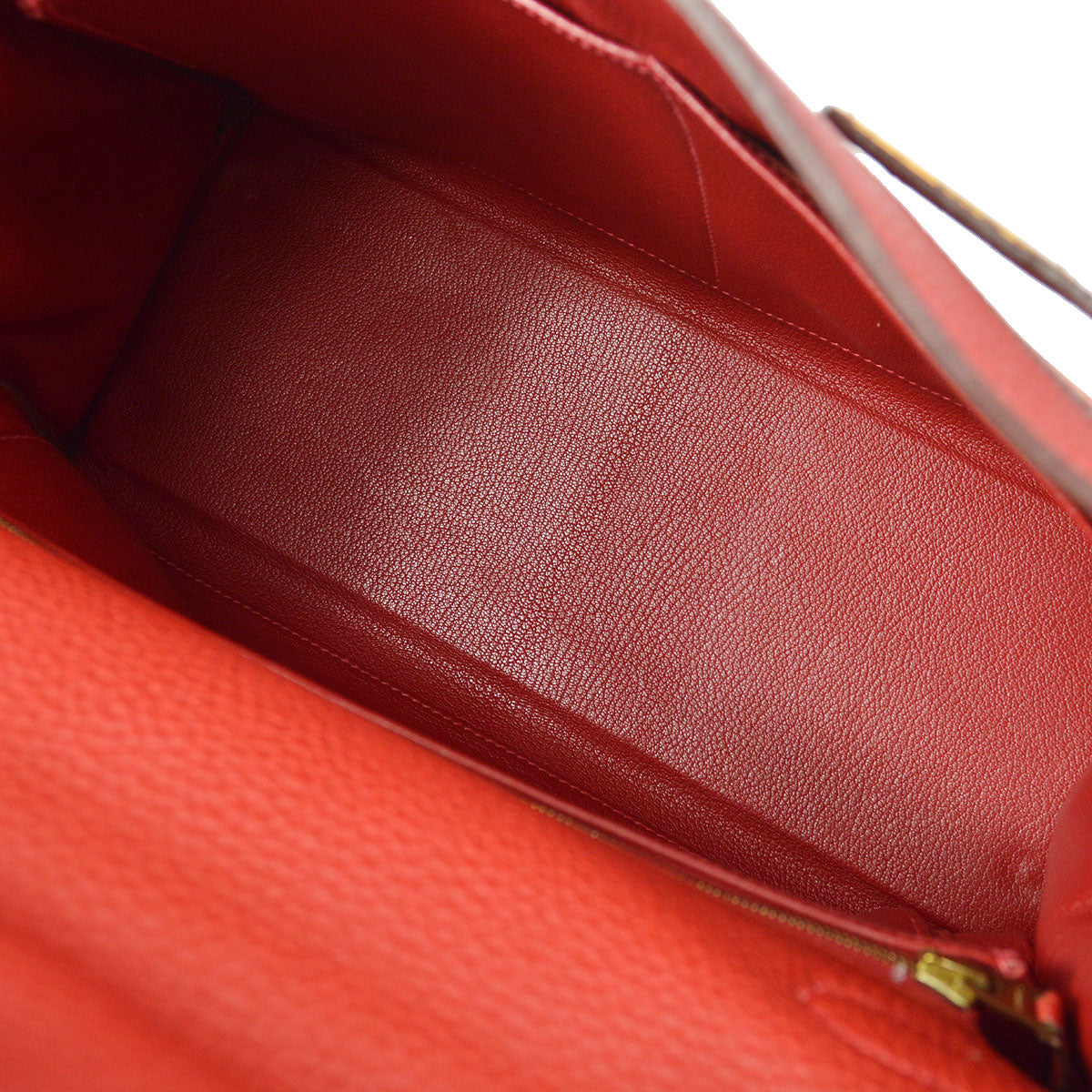 HERMES KELLY 32 2003 RETOURNE 2way Shoulder Handbag Vibrato Togo Red