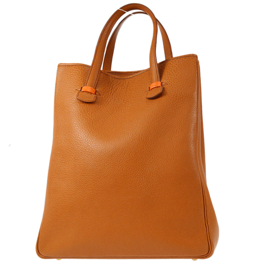 HERMES Galop Hand Tote Bag Buffalo Fauve
