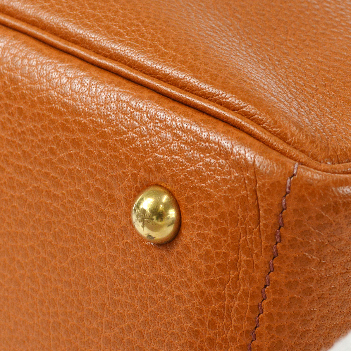HERMES Galop Hand Tote Bag Buffalo Fauve