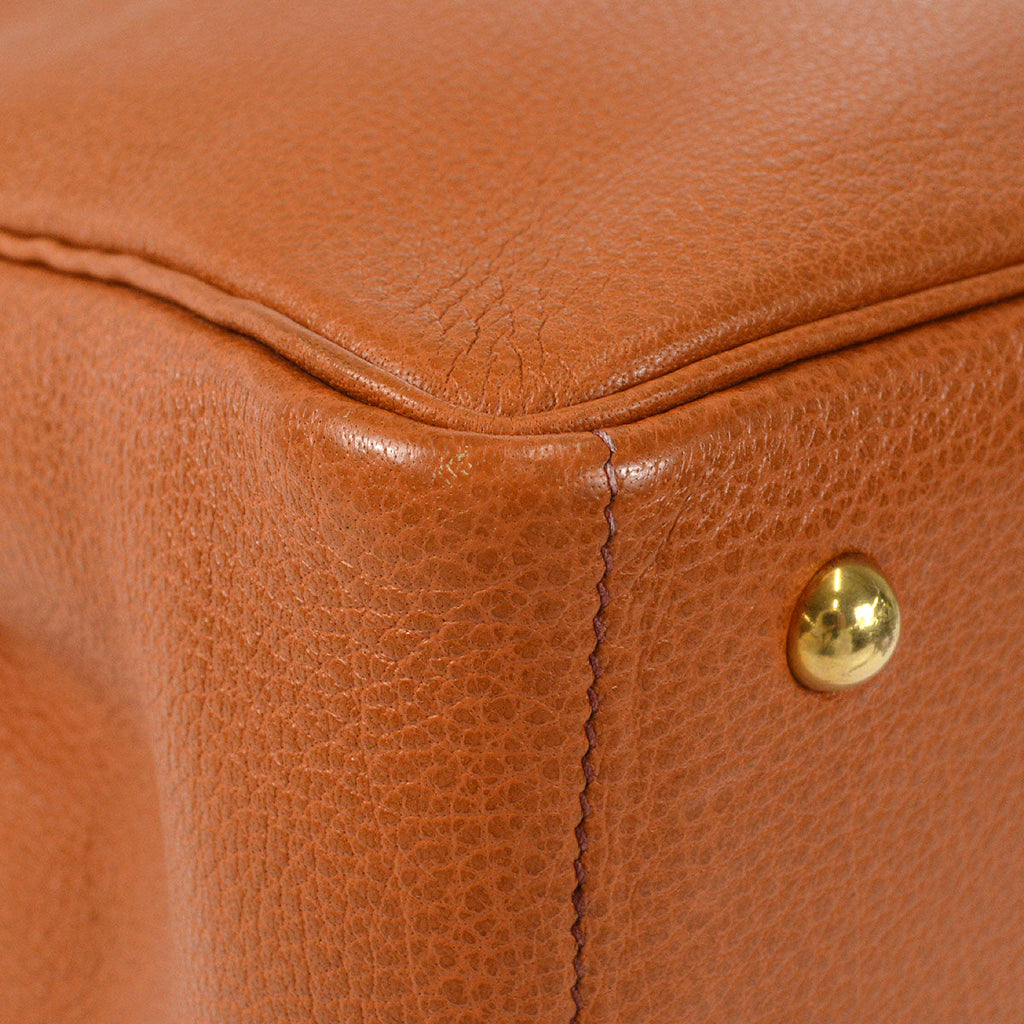HERMES Galop Hand Tote Bag Buffalo Fauve