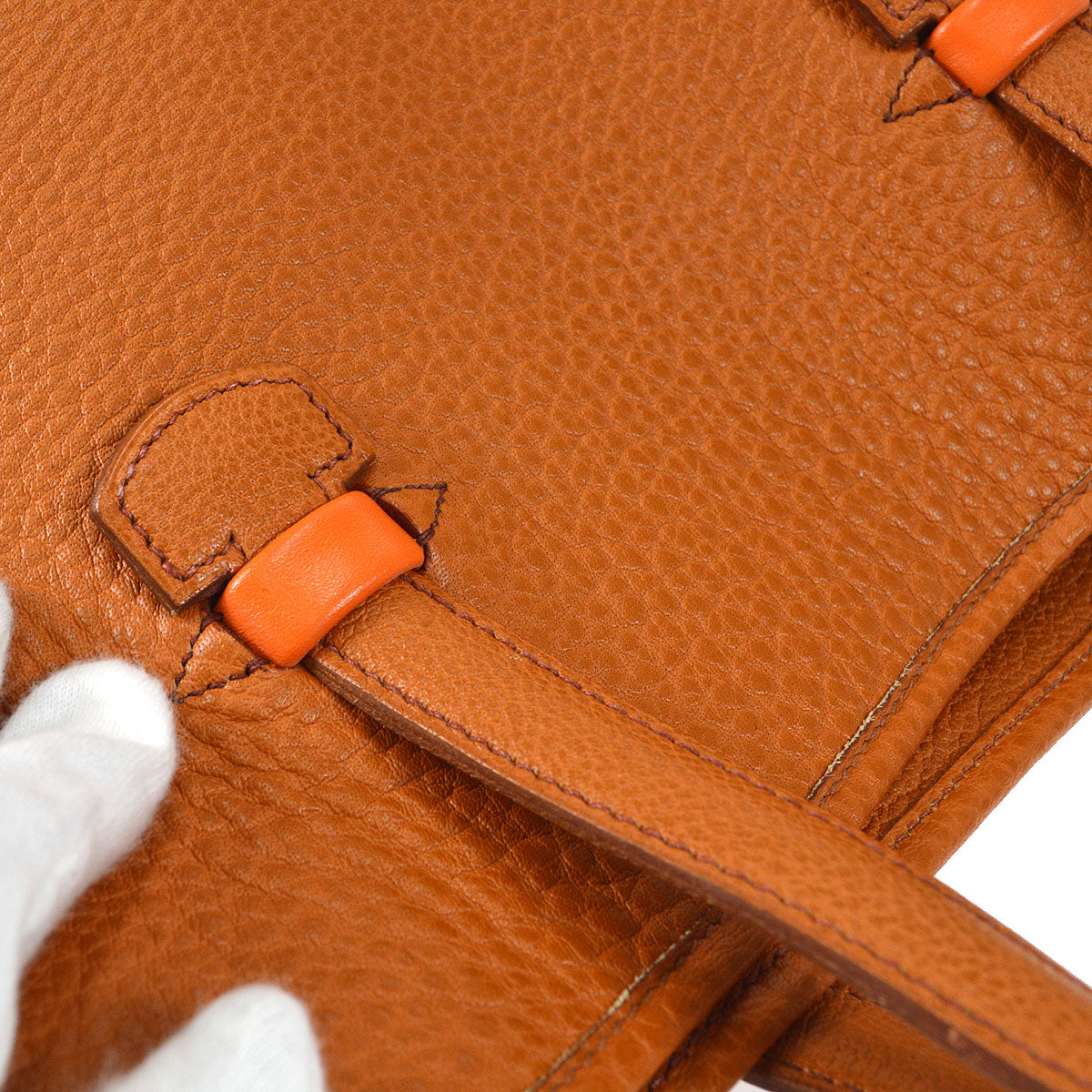 HERMES Galop Hand Tote Bag Buffalo Fauve