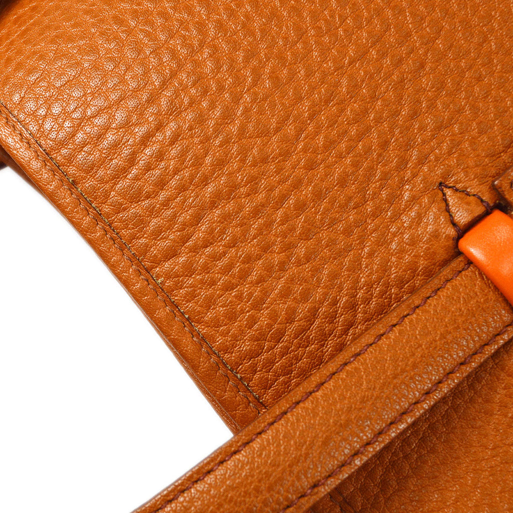HERMES Galop Hand Tote Bag Buffalo Fauve