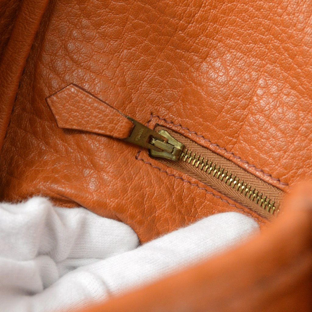 HERMES Galop Hand Tote Bag Buffalo Fauve
