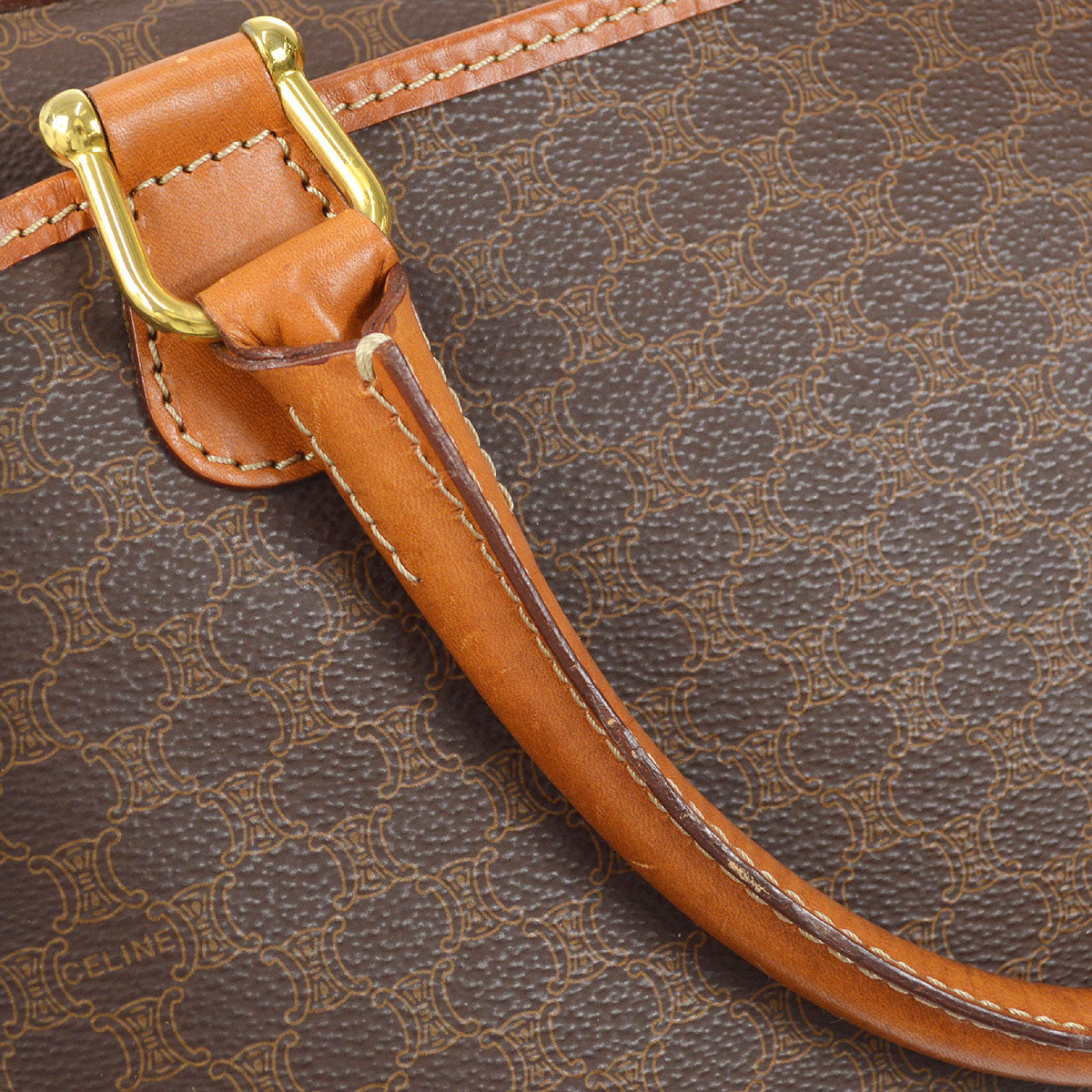 CELINE Macadam Handbag Brown