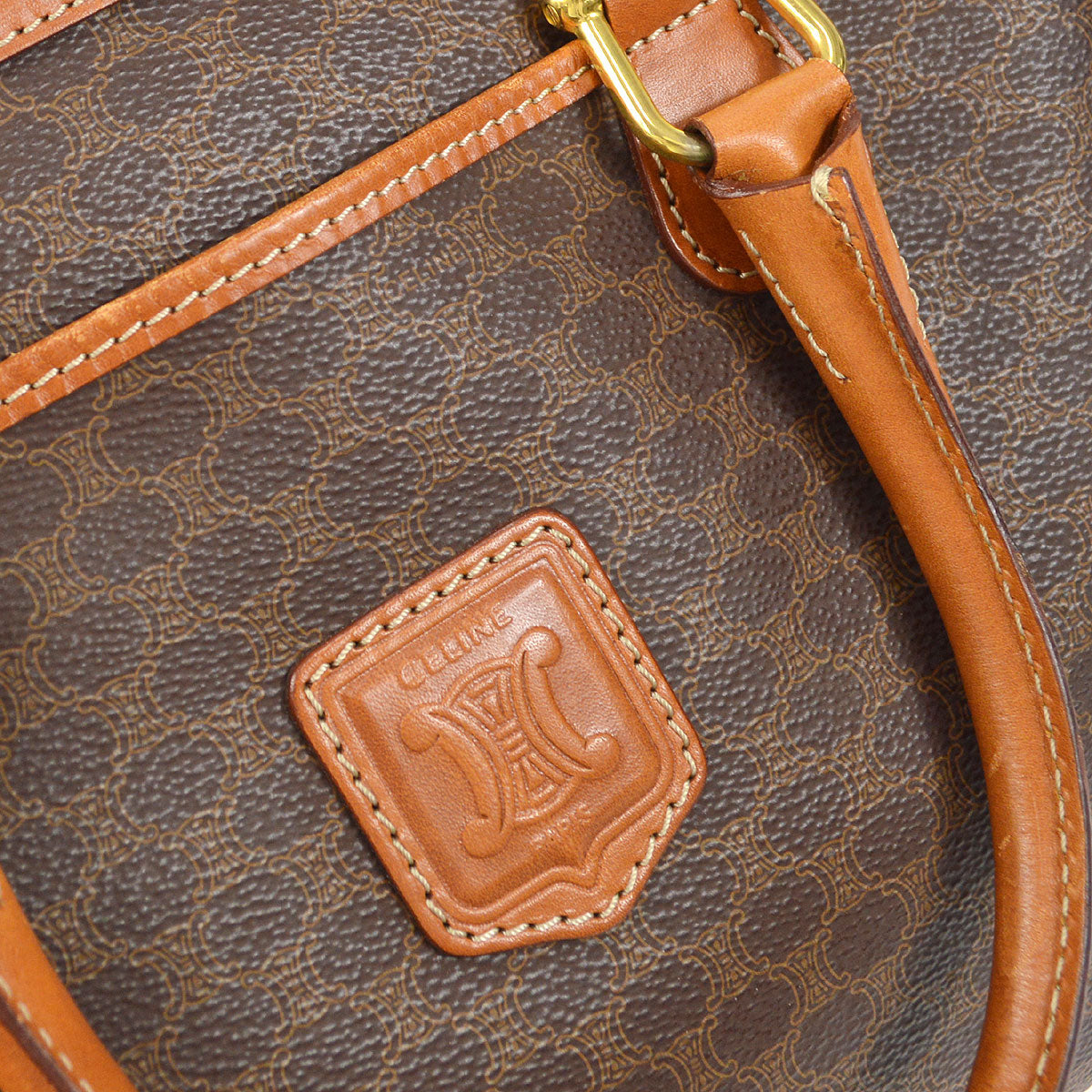 CELINE Macadam Handbag Brown