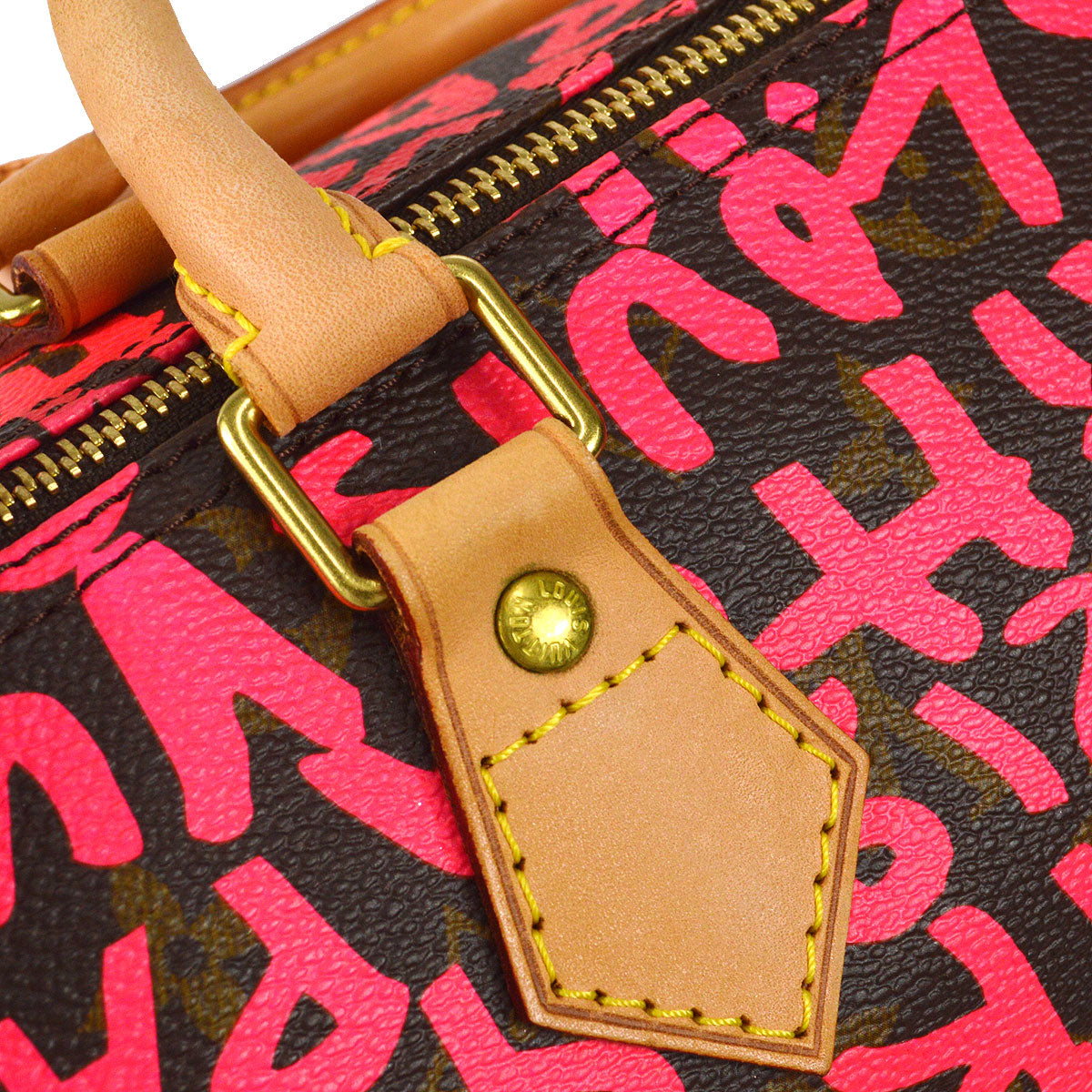 LOUIS VUITTON SPEEDY 30 HANDBAG MONOGRAM GRAFFITI FUCHSIA