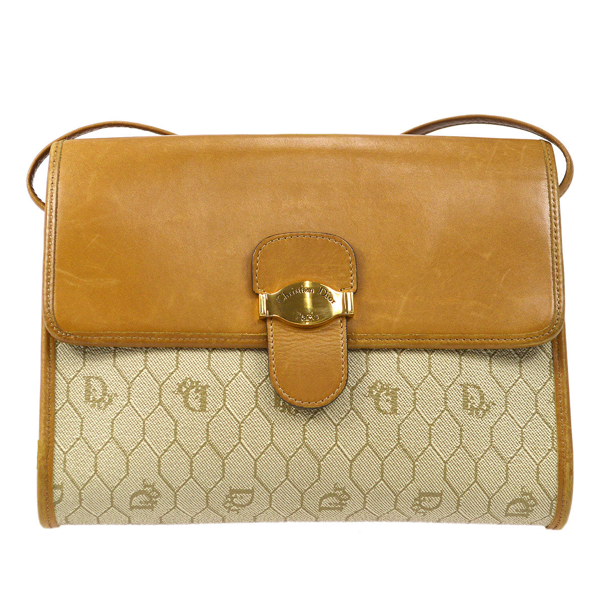 Christian Dior Honeycomb Shoulder Bag Beige