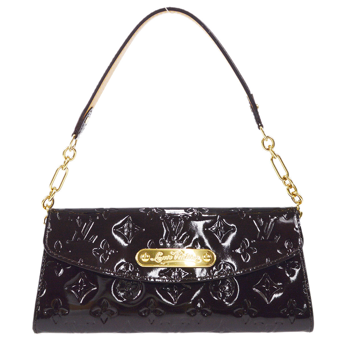LOUIS VUITTON SUNSET BLUEBIRD HANDBAG VERNIS AMARANTH
