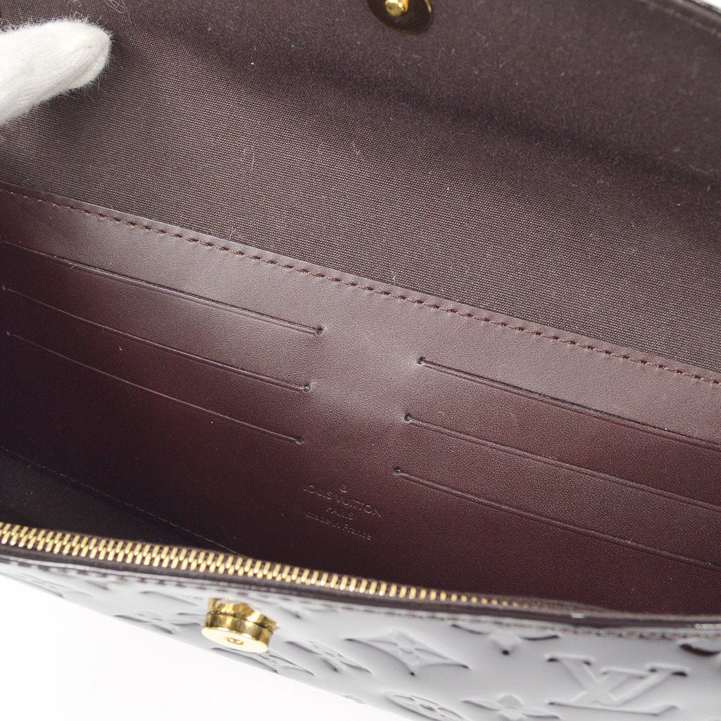LOUIS VUITTON SUNSET BLUEBIRD HANDBAG VERNIS AMARANTH