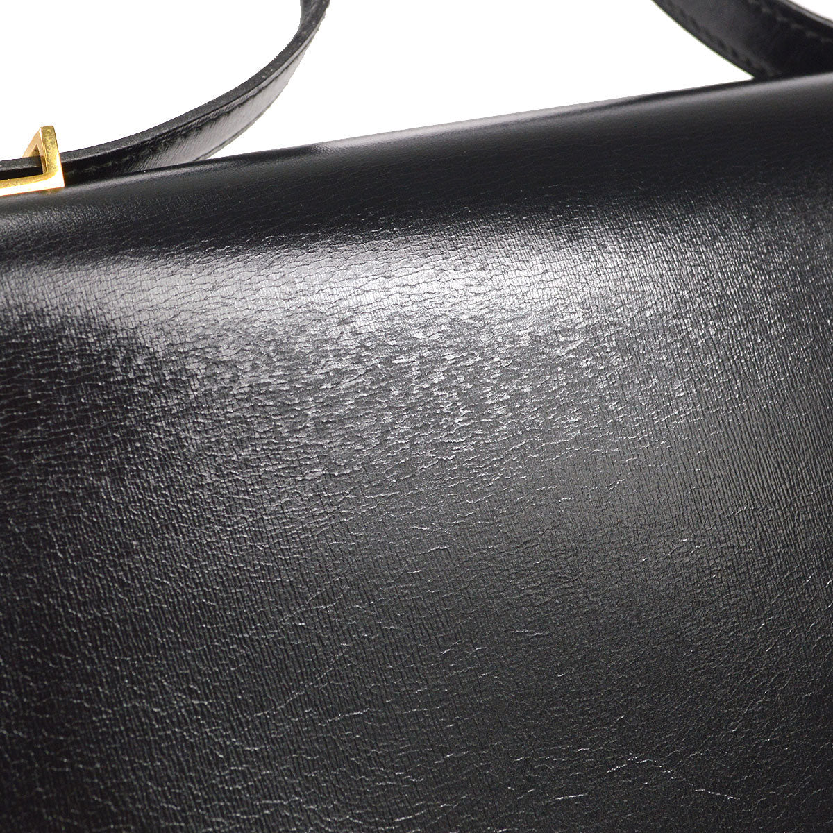 HERMES CADENA LOCK Shoulder Bag Black Box Calf