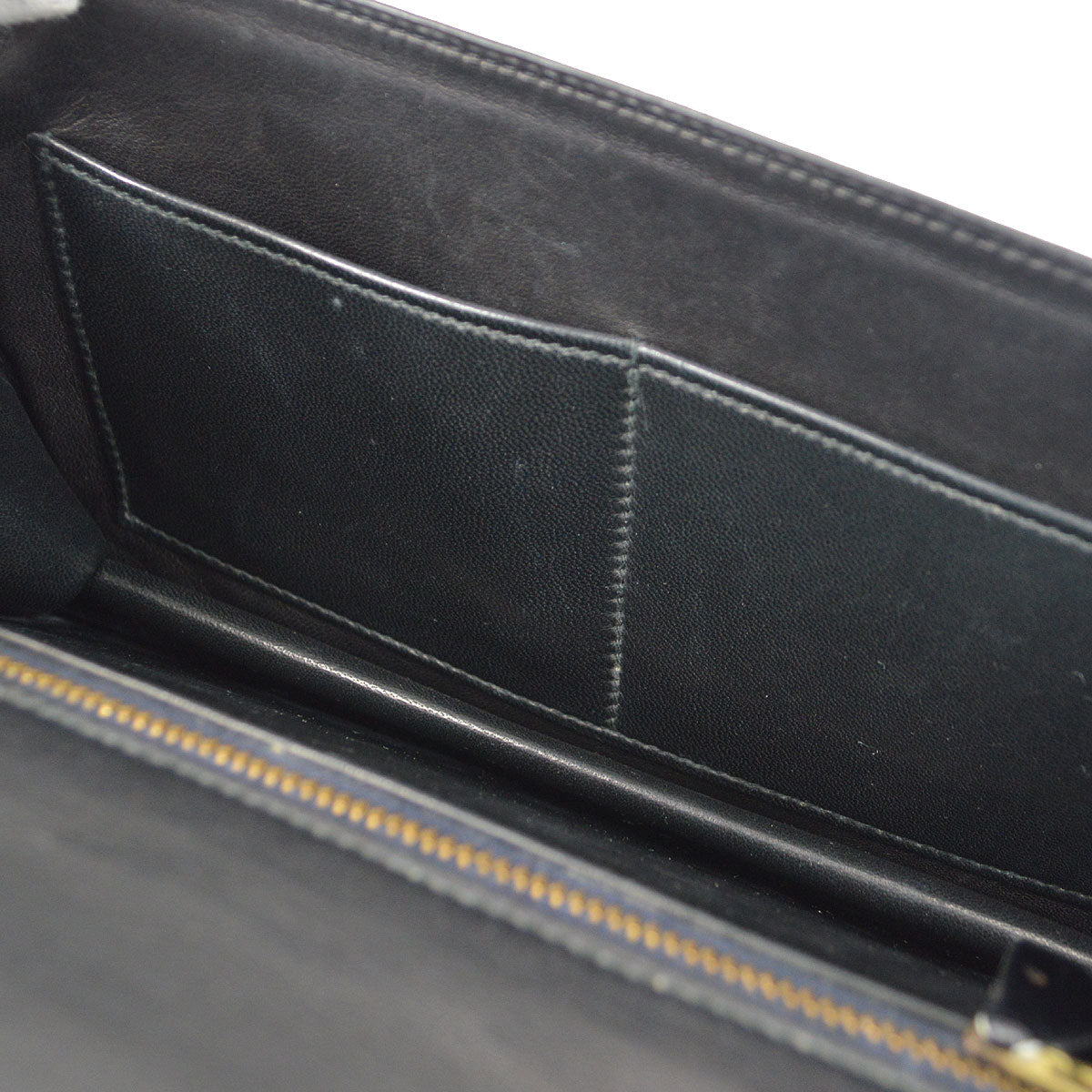 HERMES CADENA LOCK Shoulder Bag Black Box Calf