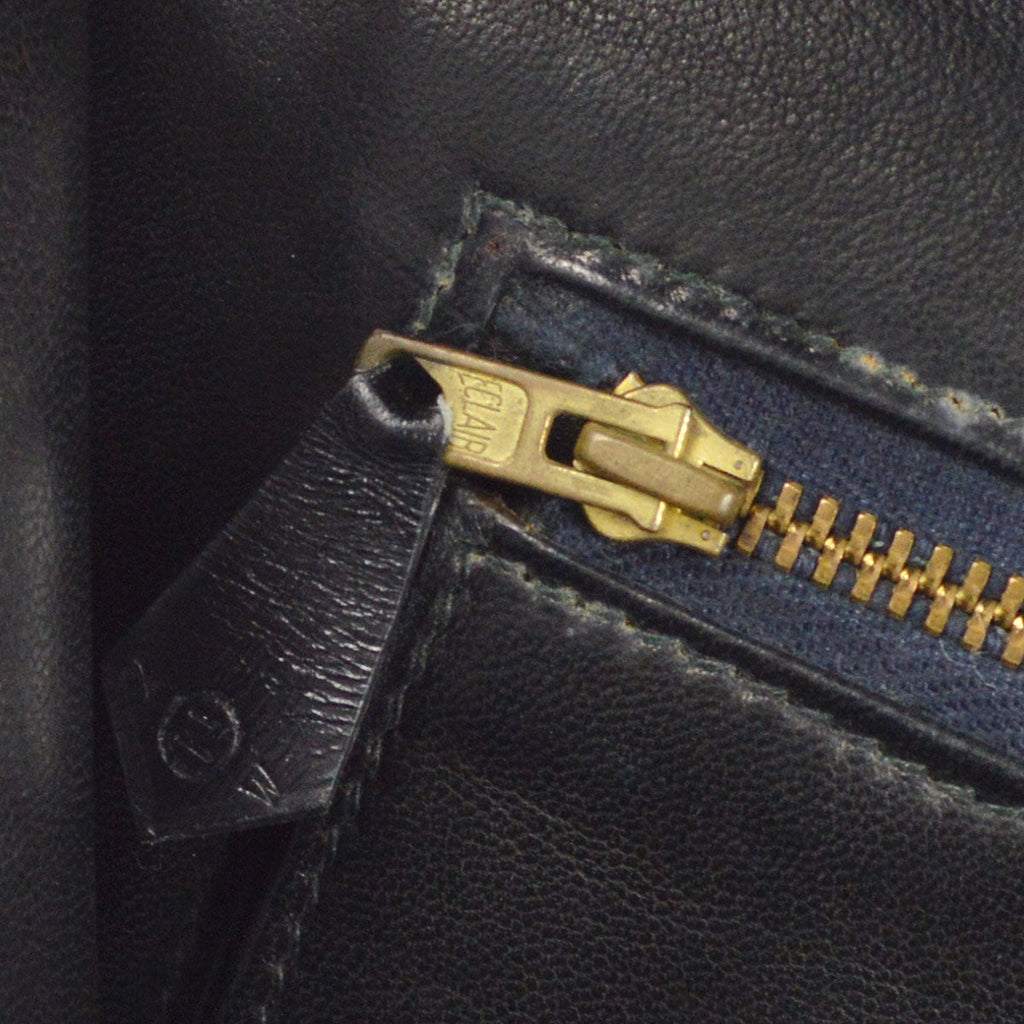 HERMES CADENA LOCK Shoulder Bag Black Box Calf