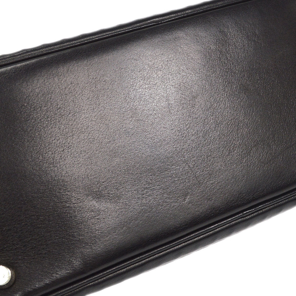 HERMES PLUME 32 Handbag Waffle Deutch Black