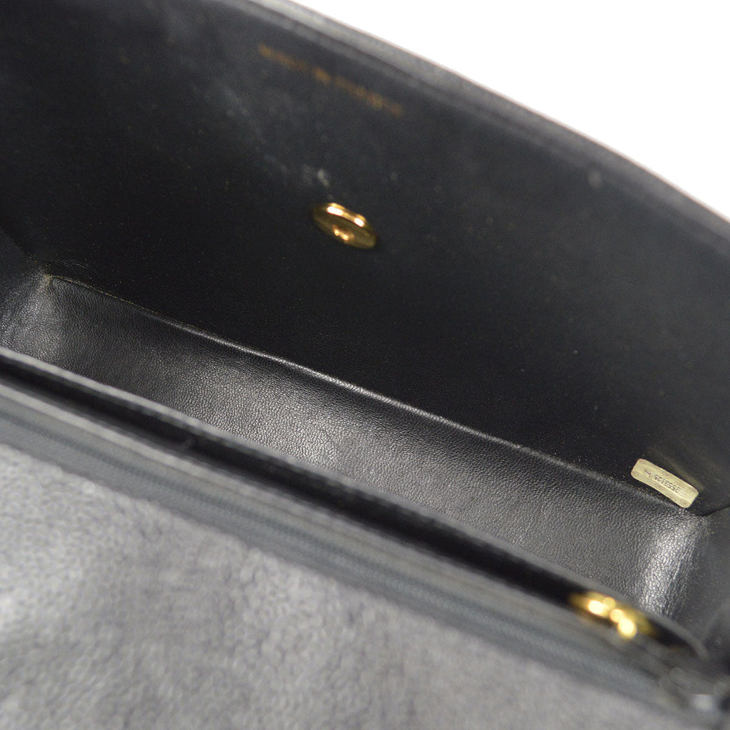 CHANEL Classic Flap Mademoiselle Double Chain Shoulder Bag Caviar 58232