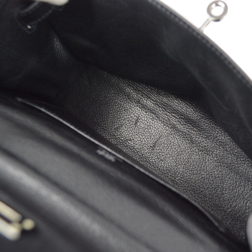 HERMES POCHETTE KELLY Handbag Black Evergrain