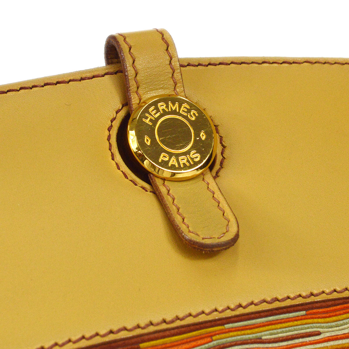 HERMES DALVY 30 Handbag Beige Vibrato Chamonix