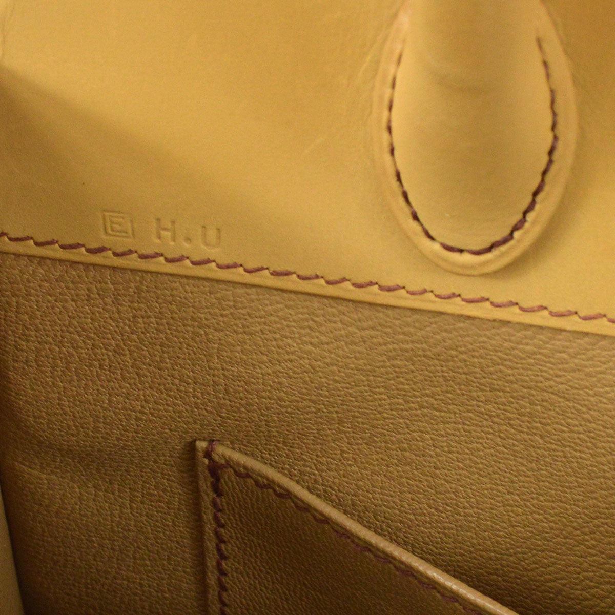HERMES DALVY 30 Handbag Beige Vibrato Chamonix
