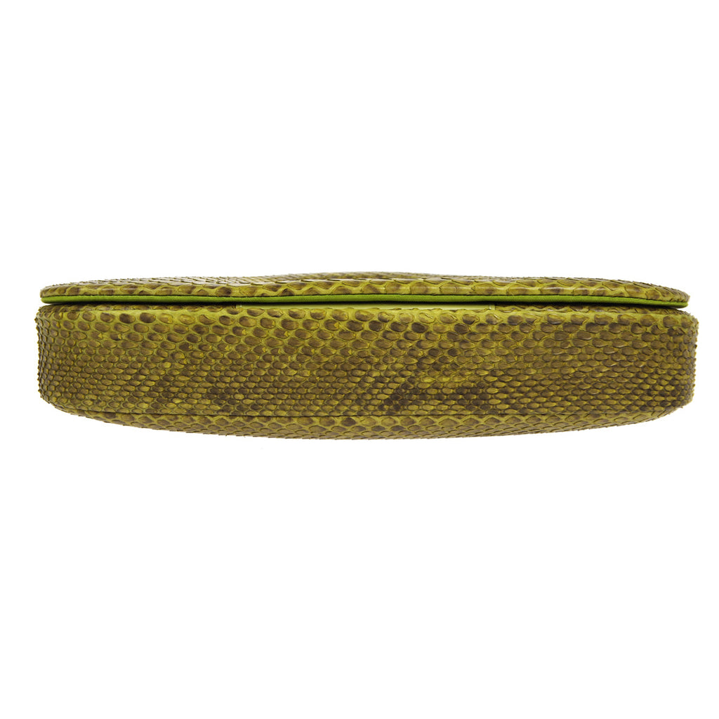 Christian Dior * 2000 Maris Pearl Shoulder Bag Green Python