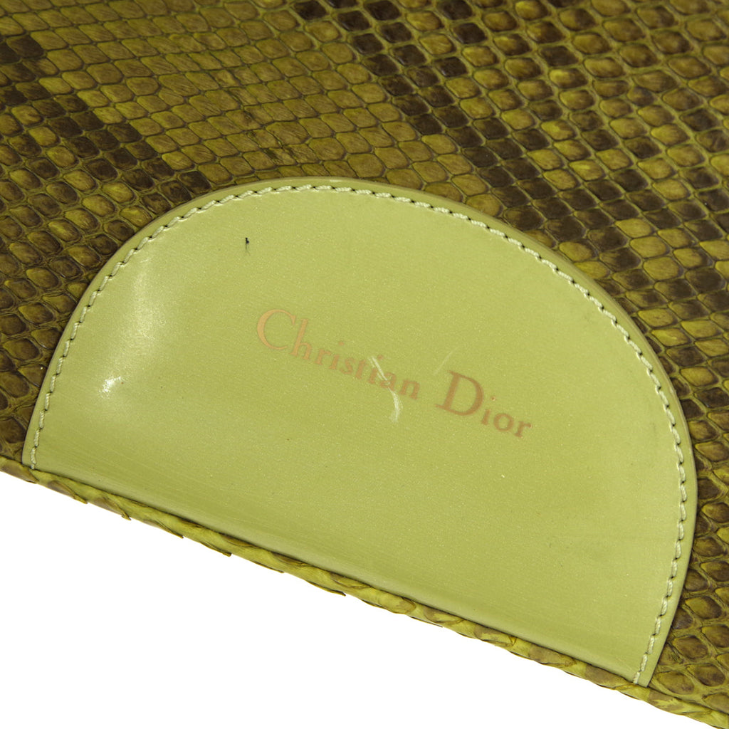 Christian Dior * 2000 Maris Pearl Shoulder Bag Green Python