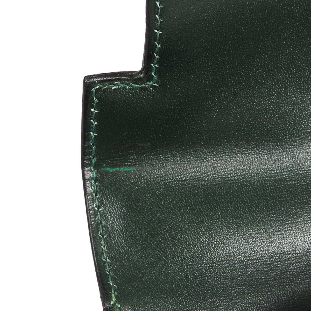 HERMES * KELLY 20 SELLIER 2way Shoulder Handbag Green Lizard