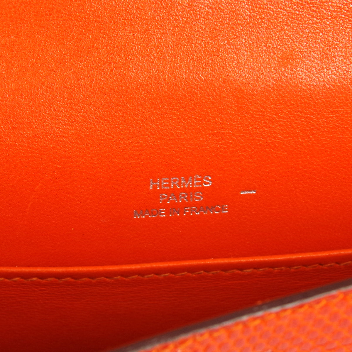 HERMES * POCHETTE KELLY Handbag Orange Lizard