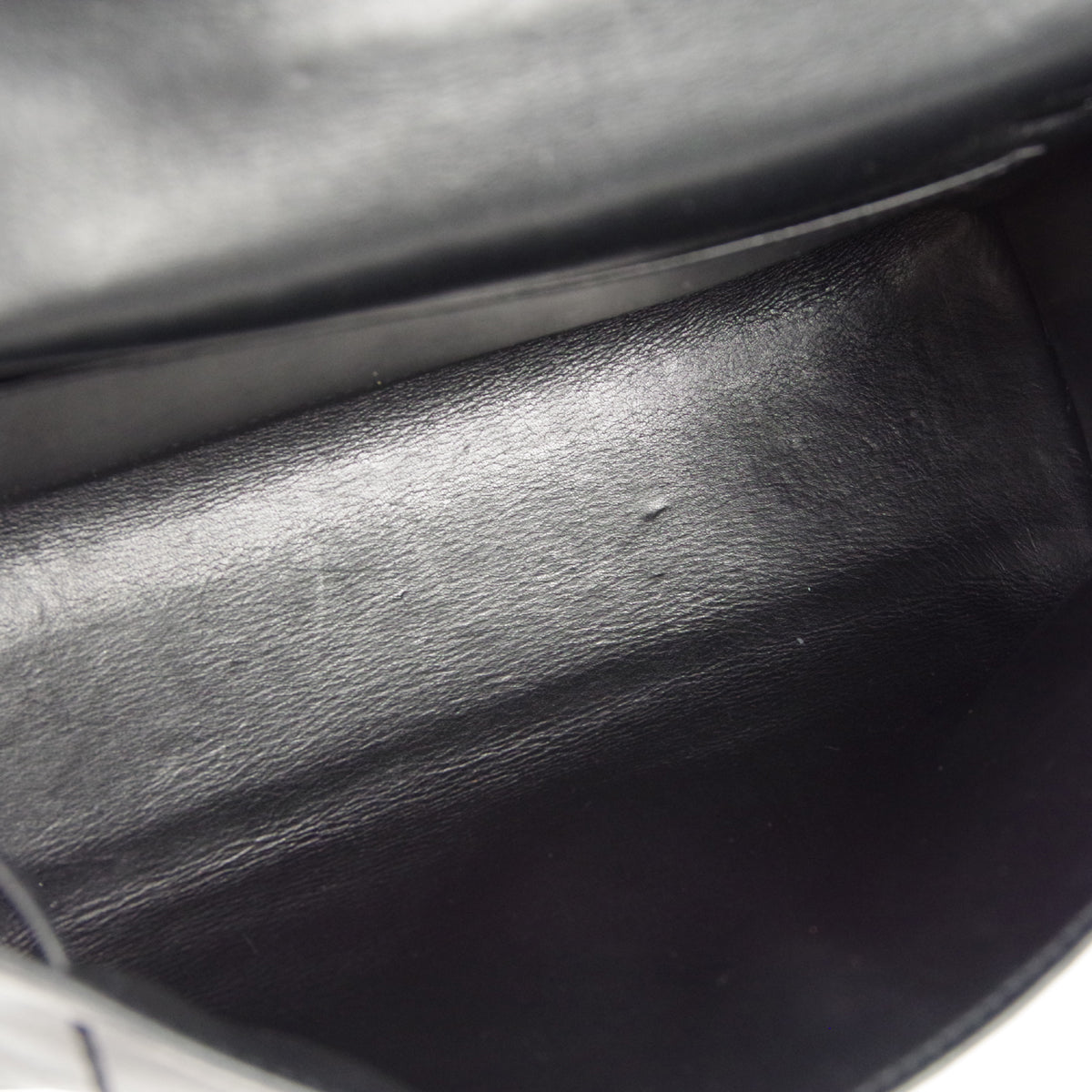 HERMES * POCHETTE KELLY Handbag Black Swift