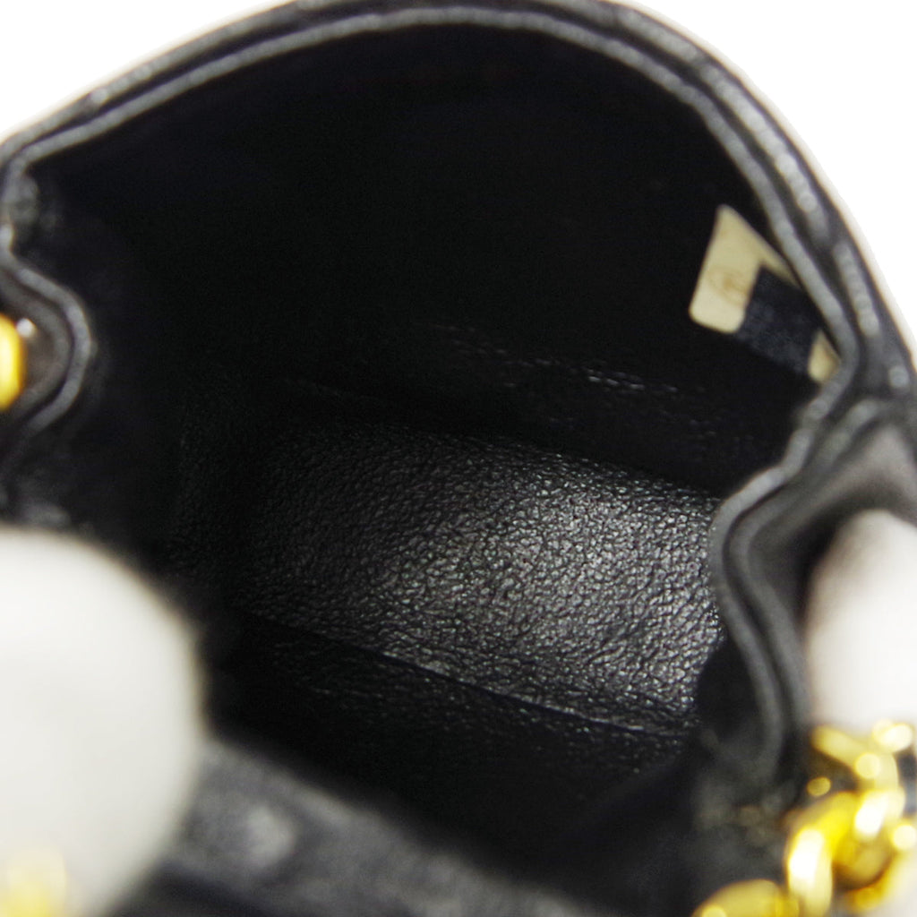 CHANEL Classic Flap Micro Shoulder Bag Black Lambskin 66439