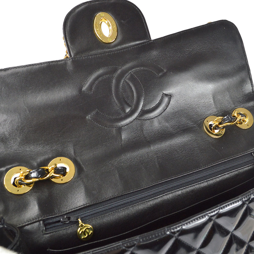 CHANEL Classic Flap Maxi Chain Shoulder Bag Black 26318