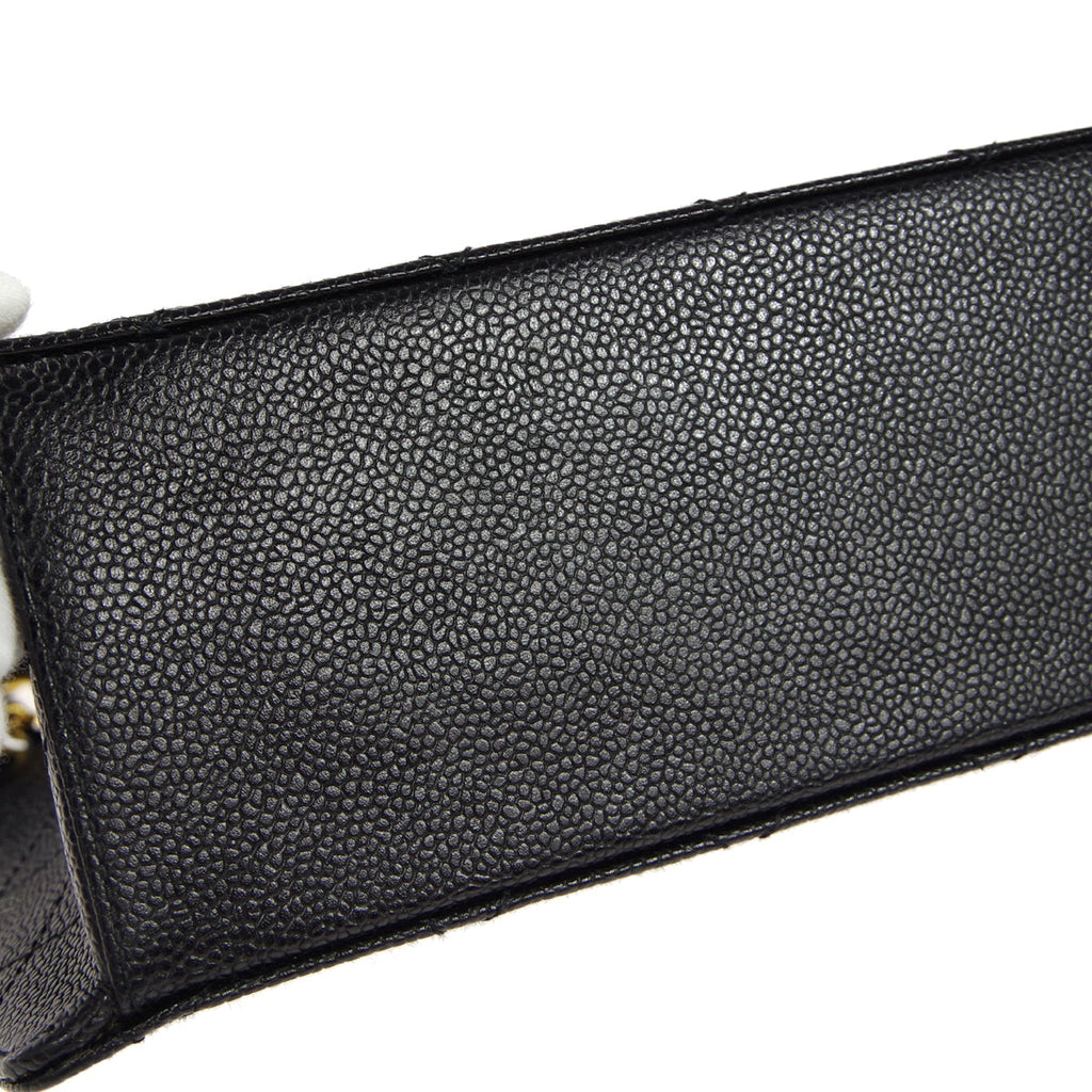 CHANEL 1997-1999 Flap Jumbo Black Caviar 66442