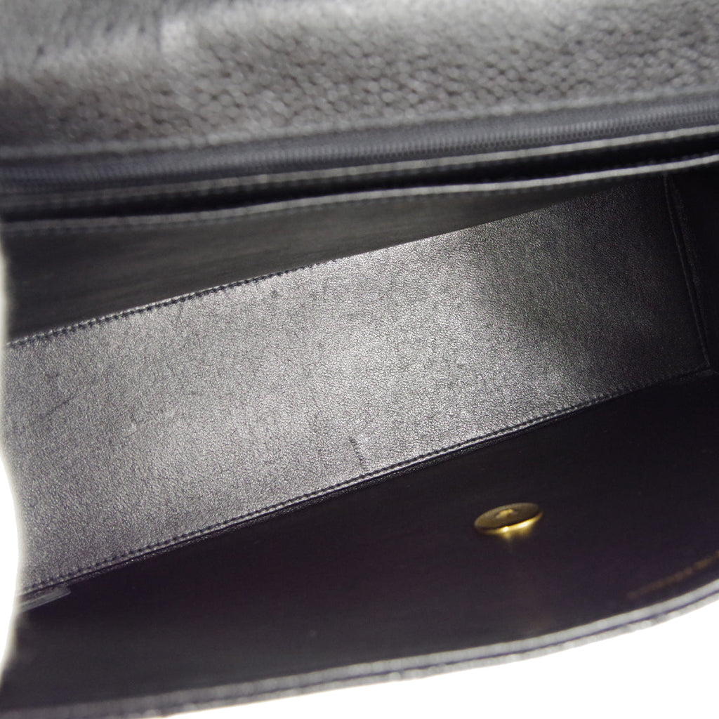 CHANEL 1997-1999 Flap Jumbo Black Caviar 66442