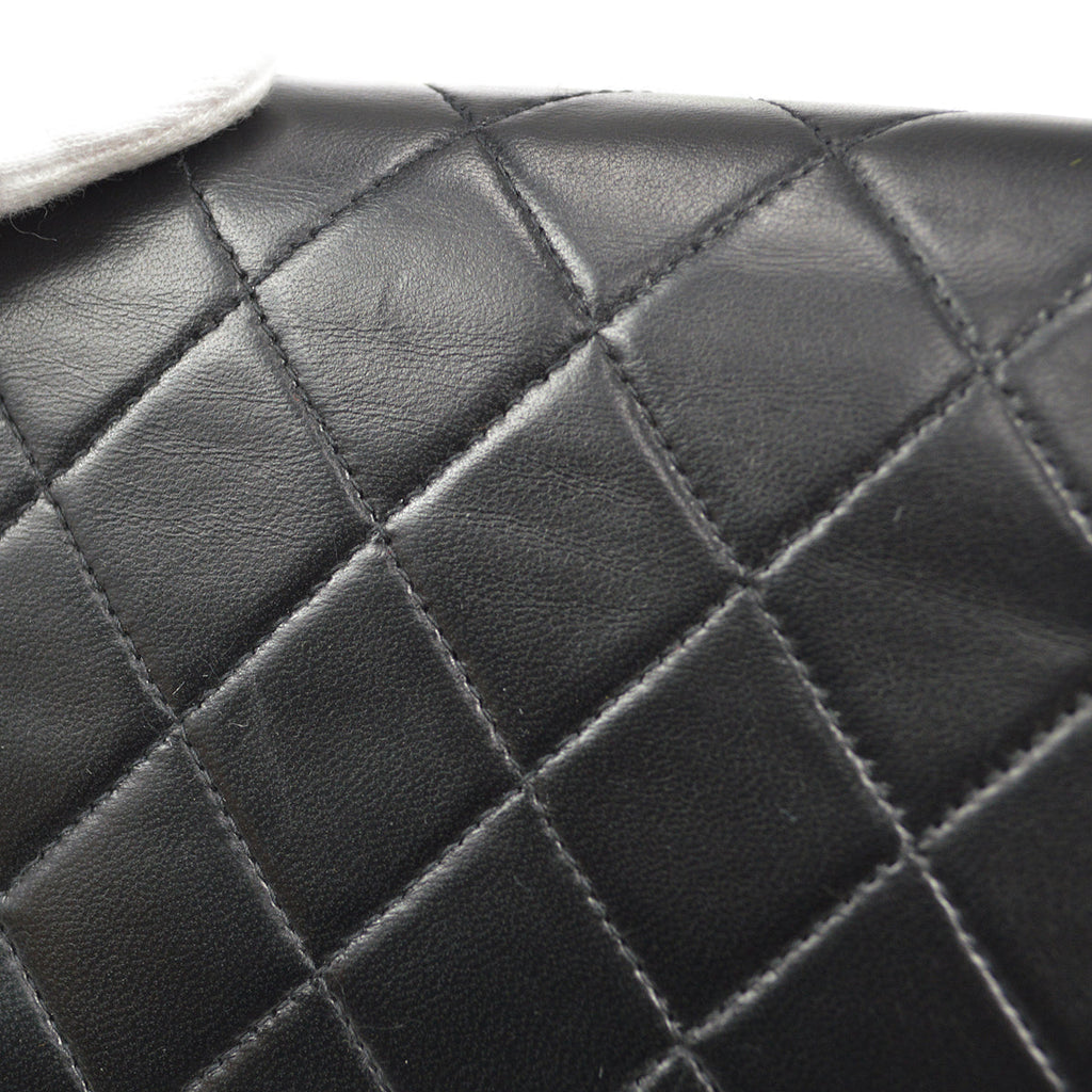 CHANEL Classic Single Flap Chain Shoulder Bag Black Lambskin 58016