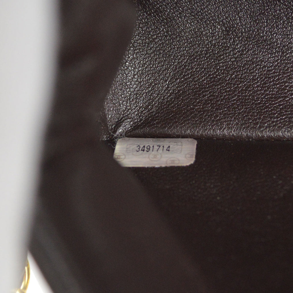 CHANEL 1994-1996 Classic Double Flap Small Brown Lambskin 76949
