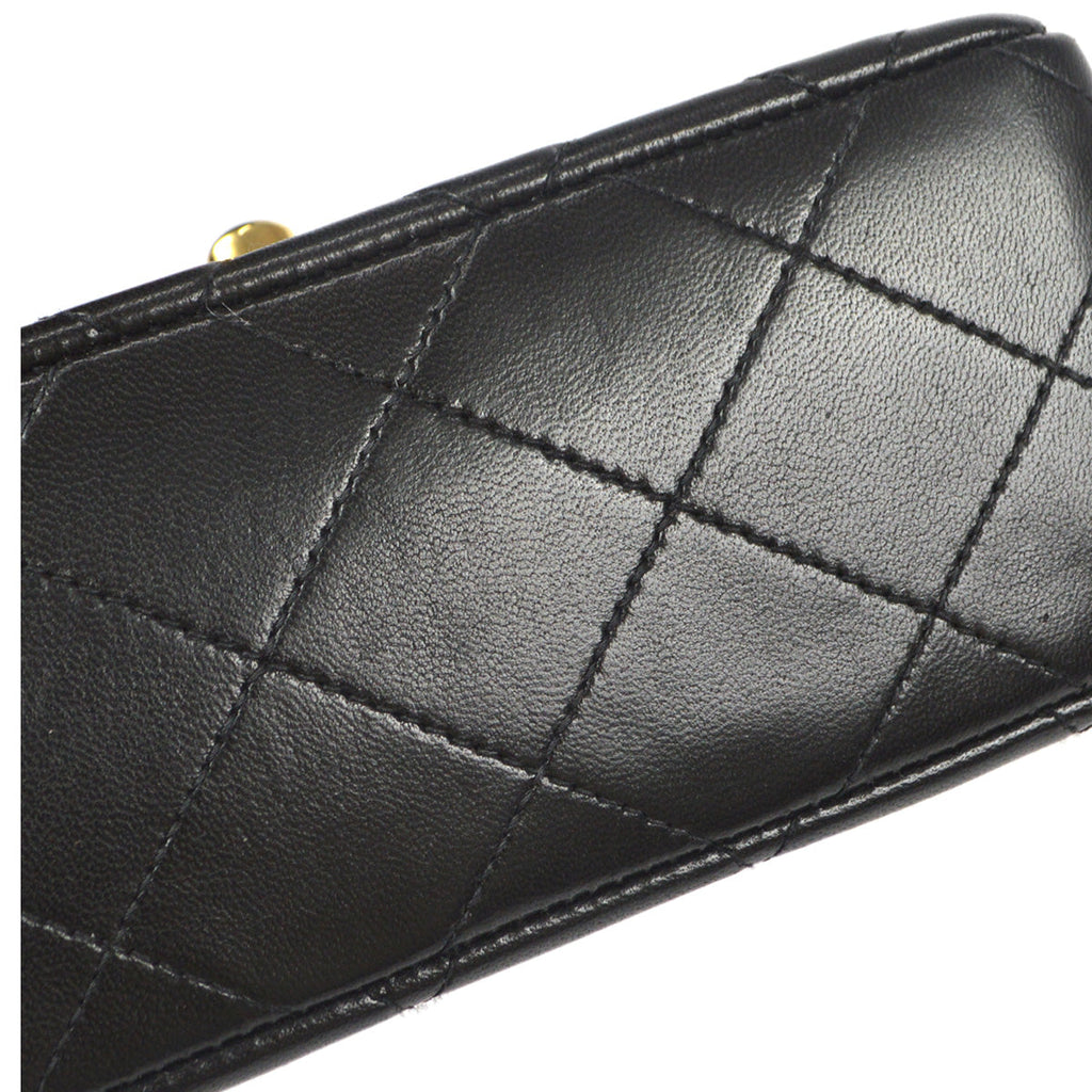 CHANEL Classic Flap Handbag Black Lambskin 76815