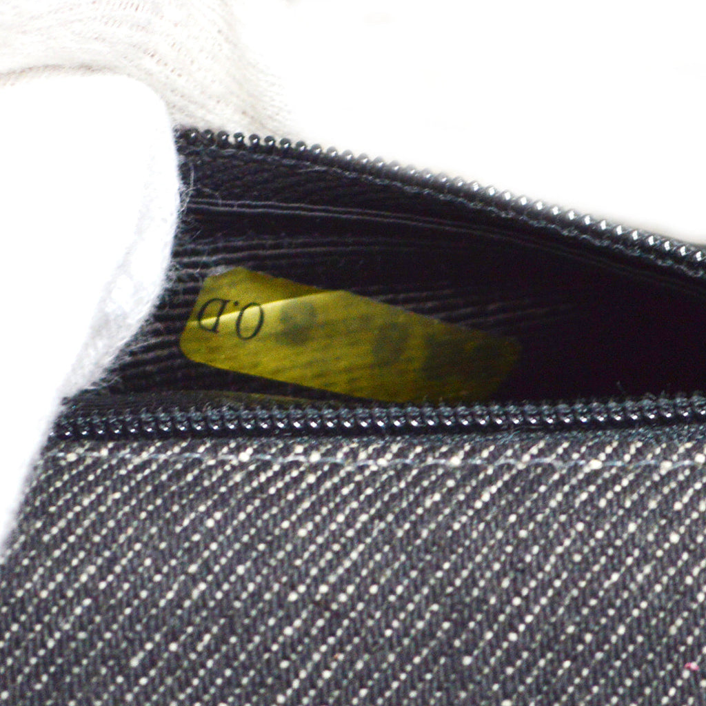 CHANEL 2001-2003 Classic Flap Mini Square 17 Black Denim 88001